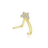 wholesale 14k Gold Flower Earring Wholesale With Cubic Zirconia-Daisy