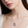 wholesale 925 Sterling Silver & Red Resin Moon Phase Magical Mushroom Necklace for Women-0-3