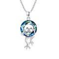 wholesale 925 Sterling Silver Blue Frog Hanging Necklace Wholesale Pendant-0-0