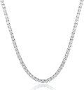 wholesale Sterling Silver Cubic Zirconia Simulated Diamond Tennis Necklace 14 26 -0-36