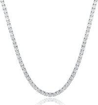 wholesale Sterling Silver Cubic Zirconia Simulated Diamond Tennis Necklace 14 26 -3mm-16 inch-cubic zirconia tennis necklace-White