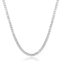 wholesale 925 Sterling Silver Green Cubic Zirconia Tennis Necklace 14-26 Chain Length  for Women and Men-0-36