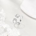 wholesale 925 Sterling Silver Cross Open Ring With Diamonds For Men And Women Elegant Design Jewelry Gift-0-3