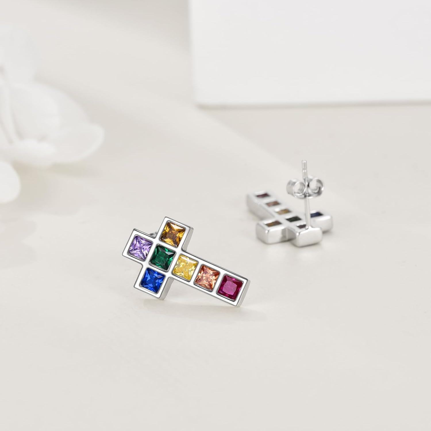 Sterling Silver Celtic Cross Drop Dangle Earrings Irish Fashion Jewelry Gift for Women-0-4