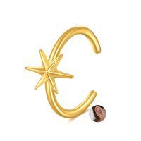 wholesale Gold Star Shaped No-Piercing Ear Wrap Hoop Earring  for Women-Star