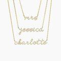 wholesale TOUPOP 10k/14k/18k Solid Gold Name Necklace For Women Real Gold Chain Infinity Nameplate Pendant Name Plate Necklaces Fine Jewelry Mother Wife Gift For Christmas -0-1