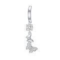 wholesale 925 Sterling Silver Butterfly Charm With Crystal-0-0