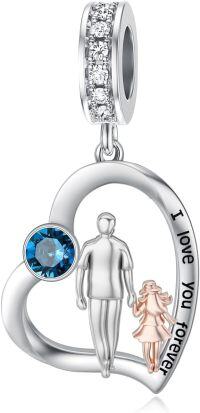 wholesale 925 Sterling Silver Family Love Charm Bracelet for Daughter Mother Lover - Birthday Valentine's Day Gifts-02-09-September