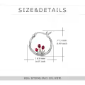 wholesale 925 Sterling Silver Red Tulip Flower Hypoallergenic Small Hoop Earrings Wholesale for Women Girls-0-3