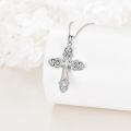 wholesale 925 Sterling Silver Opal Cross Pendant-0-3