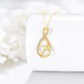 wholesale 14K Gold Teardrop Infinity Cross Pendant Necklace Christian s for Women-0-3