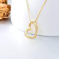 wholesale 14K Gold Open Heart Pendant Necklace for Women Minimalist Fine s for Her-0-6