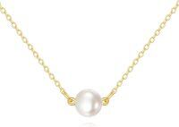 wholesale 14ké»éæ·¡æ°´çç åå é¡¹é¾-1 White