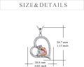 wholesale 925 Sterling Silver Love You Forever Otter & Bear Heart Pendant Necklace for Women-0-3