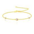 wholesale 14k Gold Bracelet Purple Moissanite Bezel Set Adjustable Chain For Women-0-0