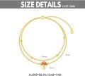 wholesale 14K Gold Beaded Lotus Charm Ankle Anklet for Women - Mothers Day Gift-0-2