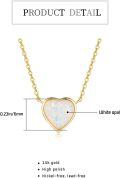 wholesale 14K Solid Gold Opal October Birthstone Necklace for Mom Women Birthday Mothers Day Gifts-0-3