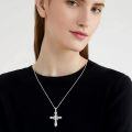 wholesale 925 Sterling Silver Cubic Zirconia Accent Religious Cross Pendant Necklaces for Women  Ideas-0-4