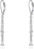wholesale 925 Sterling Silver Clarinet Shaped Music Lover Earrings for Women Men s-0-0