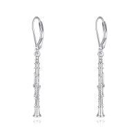 wholesale 925 Sterling Silver Clarinet Drop Earrings For Women Music Lovers Gift-Clarinet