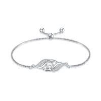 wholesale 925 Sterling Silver Birthstone Dainty Infinity Bracelet for Women-04-Apr.-Simulated Diamond