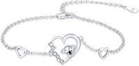 wholesale S925 Sterling Silver Koala Heart Charm Bracelet for Girls Women Teens Wife Girlfriend Christmas Birthday Gift-07-Koala
