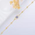 wholesale 14K Gold Evil Eye Bracelet with Cubic Zirconia and Beads - Adjustable Size (6-9)-0-3