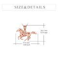 wholesale 925 Sterling Silver Geometric Horse Pendant Necklace For Men-0-9