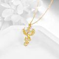 wholesale 14K Gold Phoenix Pendant Necklace with Gemstone for Women-0-2