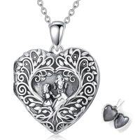 wholesale TOUPOP Heart Urn/photo Locket Necklace For Women Mother Daughter Sisters Son Dad Necklace Memorial Necklace -style_name:Photo Locket - Mother Son