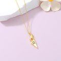 wholesale 925 Sterling Silver Israel Map Pendant Necklace With Star Of David And Hebrew Inscription Gold-0-3