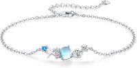 wholesale 925 Sterling Silver Starfish Shell Bracelet Ocean s for Women Girls-Silver