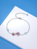 wholesale 925 Sterling Silver Infinity Love Ladybug Heart Charm Bracelet for Women and Girls-0-4