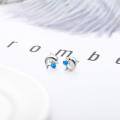 wholesale 925 Sterling Silver Dolphin Heart Opal Stud Earrings-0-4