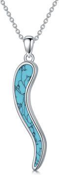 wholesale Sterling Silver Turquoise Necklace Jewelry for Women Gifts-0-10