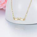 wholesale 14K Real Gold Cat Necklace – Elegant 20.4mm Pendant, 1.75g, Adjustable 16-18 Chain, Hypoallergenic, Gift for Women-0-3