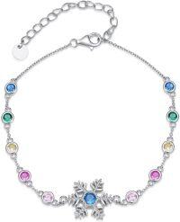wholesale 925 Sterling Silver & Zircon Snowflake Bracelet, Elegant Christmas Gift for Women, Winter Birthday Jewelry, Fashionable & Versatile-Modern