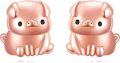 wholesale 925 Sterling Silver Pink Pig Stud Earrings - Adorable Gift for Her-0-0
