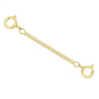 wholesale 14k Yellow Gold Snake Chain Extender with Double Spring Clasp 1/2/3/4/5 Lengths-Style 3 1inch