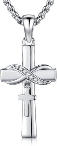 wholesale 925 Sterling Silver Infinity Celtic Cross Tree of Life Pendant Necklaces for Men & Women-d-cross