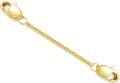 wholesale 10K Yellow Gold 1 2 3 4 5 Necklace Extender Chain w Double Spring Clasp Bracelet Anklet Extension-0-8