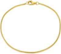 wholesale 18K Yellow Gold Solid Chain - Nickel-Free, Hypoallergenic - 0.7mm to 2.8mm Widths - 6 to 9 Lengths with Lobster Clasp-6.5inch