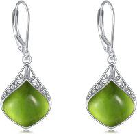 wholesale 925 Sterling Silver Celtic Teardrop Filigree Earrings Jewelry Gifts for Women-Peridot teardrop earrings