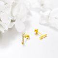 wholesale  14K Gold Solid Tiny Stud Earrings for Women Men -0-4