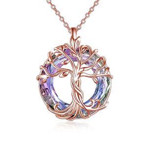 02-Rose Gold-Purple Crystal
