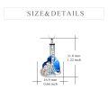 wholesale 925 Sterling Silver Blue Crystal Angel Heart Pendant Forever Love Memorial Urn Keepsake Necklace for Ashes with Funnel and Fill Tool-0-3