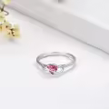 TOUPOP Sterling Silver Heart Rings Infinity Love Promise Jewelry Gifts For Women-0-4