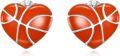 wholesale 925 Sterling Silver Heart-Shaped Basketball Stud Earrings for Sports Lovers Gift-0-0