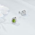 wholesale Sterling Silver Natural Stone Filigree Stud Earrings Christmas Gifts-0-15