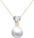 wholesale 14K Gold Morganite & Pearl Heart Necklace - Hypoallergenic, Timeless Jewelry Gift for Women-0-0